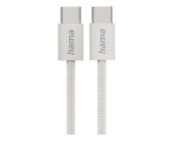 Hama Kabel ładujący USB-C-USB-c nylonowy 1m beżowy - 1331326 - zdjęcie 1